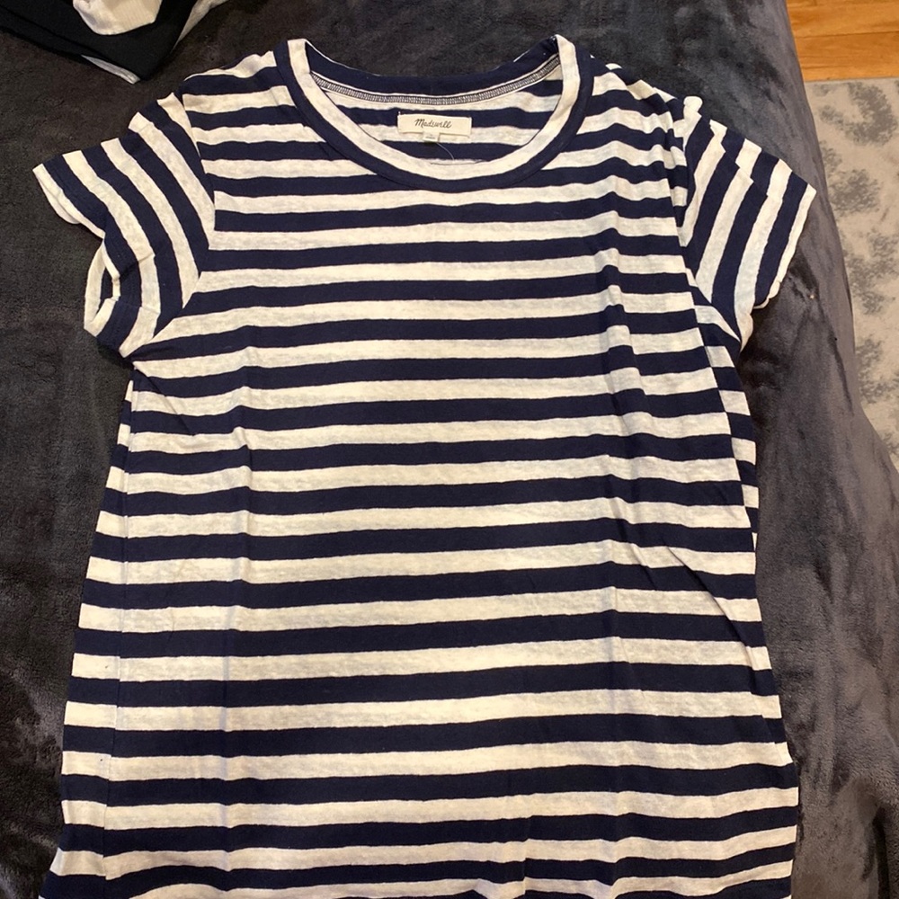 NWT Madewell Navy/White Stipped Tee
